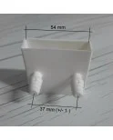 Taco soporte para lamas de somier 53mm ancho x 8 mm grosor (posición central) (Blanco) (Producto en Pack) Taco soporte para lamas de somier 53mm ancho x 8 mm grosor (posición central) (Blanco) (Producto en Pack)