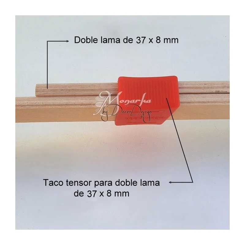 PACK 5 UND Taco tensor de lamas 37 mm | para refuerzo lumbar con doble lama de 37 mm PACK 5 UND Taco tensor de lamas 37 mm | para refuerzo lumbar con doble lama de 37 mm