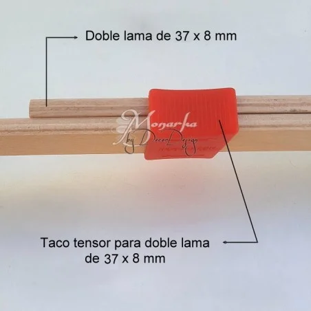 Taco soporte Tensor Lamas 37 Mm | Para Refuerzo Lumbar Con Doble Lama De 37 Mm
