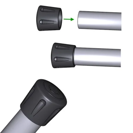 Contera exterior reforzada para patas de tubo redondo de 40 mm (4 cm), Producto en Pack