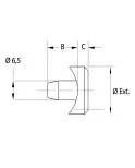 Tope para tubo redondo, ideal para patas de sillas con apoyos en horizontal. Producto en Pack Tope para tubo redondo, ideal para patas de sillas con apoyos en horizontal. Producto en Pack