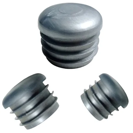 Tapón contera remate para tubo redondo de 32 mm, en color gris, Producto en Pack