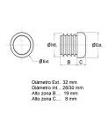 Tapón contera remate para tubo redondo de 32 mm, en color gris, Producto en Pack Tapón contera remate para tubo redondo de 32 mm, en color gris, Producto en Pack