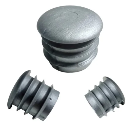 Tapa final tapón remate para tubo redondo de 30 mm, en color gris, Producto en Pack