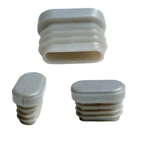 Tapón contera remate ovalada, para tubo oval de 30x15 mm, en color gris, Producto en Pack