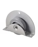 Rueda Fija SEMICIRCULAR (Pack 4 Unidades) Oculta 60kg para Cama-Nido 50 mm Goma Gris Rueda Fija SEMICIRCULAR (Pack 4 Unidades) Oculta 60kg para Cama-Nido 50 mm Goma Gris