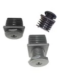 Tapón Roscado + Pie Nivelador, Contera de 45x45 mm + Tornillo Nivelador, Pack de 4 unidades. Tapón Roscado + Pie Nivelador, Contera de 45x45 mm + Tornillo Nivelador, Pack de 4 unidades.