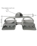 Taco soporte lateral muelle/1 para doble lama somier de 37x8 mm (Producto en Pack)