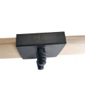 Taco soporte para lamas de somier 53mm ancho x 8 mm grosor (posición central) (Negro) (Producto en Pack)