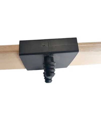 Taco soporte para lamas de somier 53mm ancho x 8 mm grosor (posición central) (Negro) (Producto en Pack)