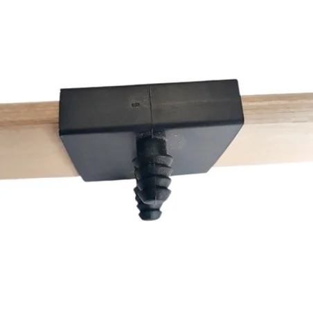 Taco soporte para lamas de somier 53mm ancho x 8 mm grosor (posición central) (Negro) (Producto en Pack)