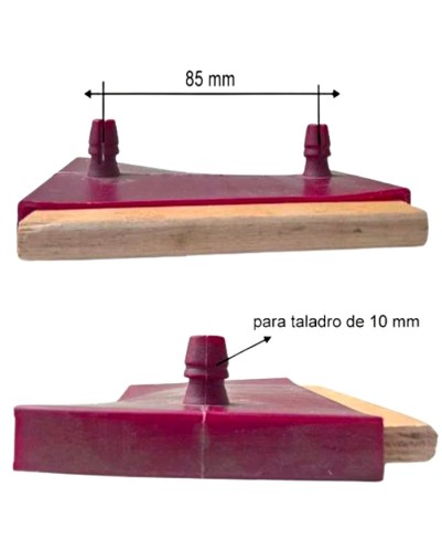 Taco soporte posición central en somier, para lama de 120 mm ancho x 8 mm grosor (NEGRO)