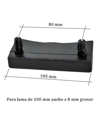 Taco soporte lateral para lama de 100 mm | 2 fijaciones a somier parte superior | taladro necesario de 10 mm