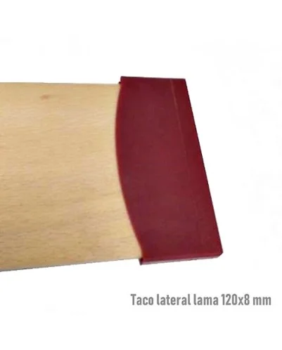 Taco soporte, posición lateral en somier, para lama de 117 mm ancho x 8 mm grosor (NEGRO) (Producto en Pack)