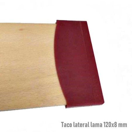 Taco soporte, posición lateral en somier, para lama de 117 mm ancho x 8 mm grosor (NEGRO) (Producto en Pack)