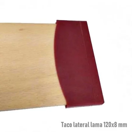 Taco soporte, posición lateral en somier, para lama de 117 mm ancho x 8 mm grosor (NEGRO) (Producto en Pack)