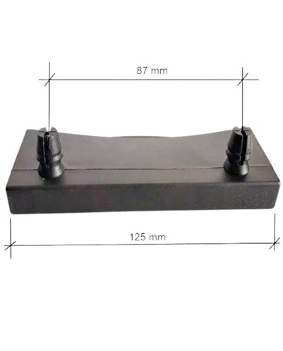 Taco soporte, posición lateral en somier, para lama de 117 mm ancho x 8 mm grosor (NEGRO) (Producto en Pack)