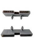 Taco soporte posición lateral en somier, para doble lama 37 mm ancho x 8 mm grosor (Taladro necesario 8 mm) Taco soporte posición lateral en somier, para doble lama 37 mm ancho x 8 mm grosor (Taladro necesario 8 mm)