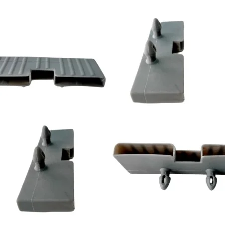 Taco soporte posición lateral en somier, para doble lama 37 mm ancho x 8 mm grosor (Taladro necesario 8 mm)