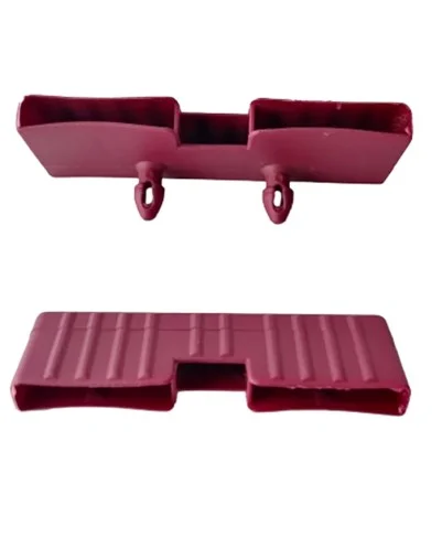 Taco soporte posición lateral en somier, para doble lama 37 mm x 8 mm grosor (Taladro necesario 8 mm) color Vino.