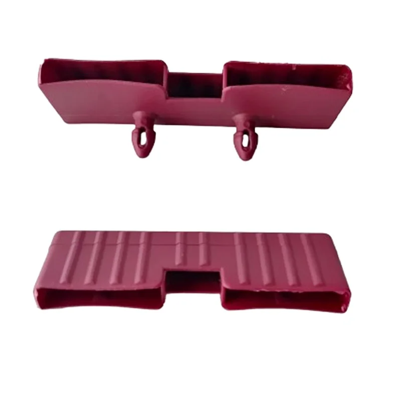 Taco soporte posición lateral en somier, para doble lama 37 mm x 8 mm grosor (Taladro necesario 8 mm) color Vino. Taco soporte posición lateral en somier, para doble lama 37 mm x 8 mm grosor (Taladro necesario 8 mm) color Vino.