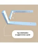 Escuadra Soporte Estantería, (2 unidades) Soportes De Pared para Estantes, Soportes En L en tubo de 30x20 mm, Montaje En Pared