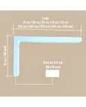 Escuadra Soporte Estantería, (2 unidades) Soportes De Pared para Estantes, Soportes En L en tubo de 30x20 mm, Montaje En Pared