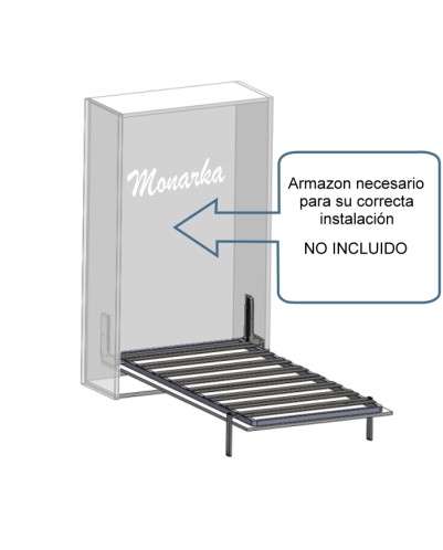 Somier para cama abatible vertical, con herraje completo para montar sobre armazón.