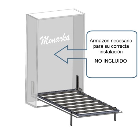 Somier para cama abatible vertical, con herraje completo para montar sobre armazón.