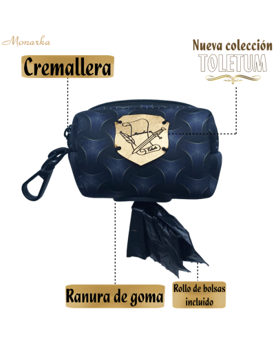 Árnes, correa y porta bolsas para todos los perros cachorros, adultos y mayores (Modelo Toletum)