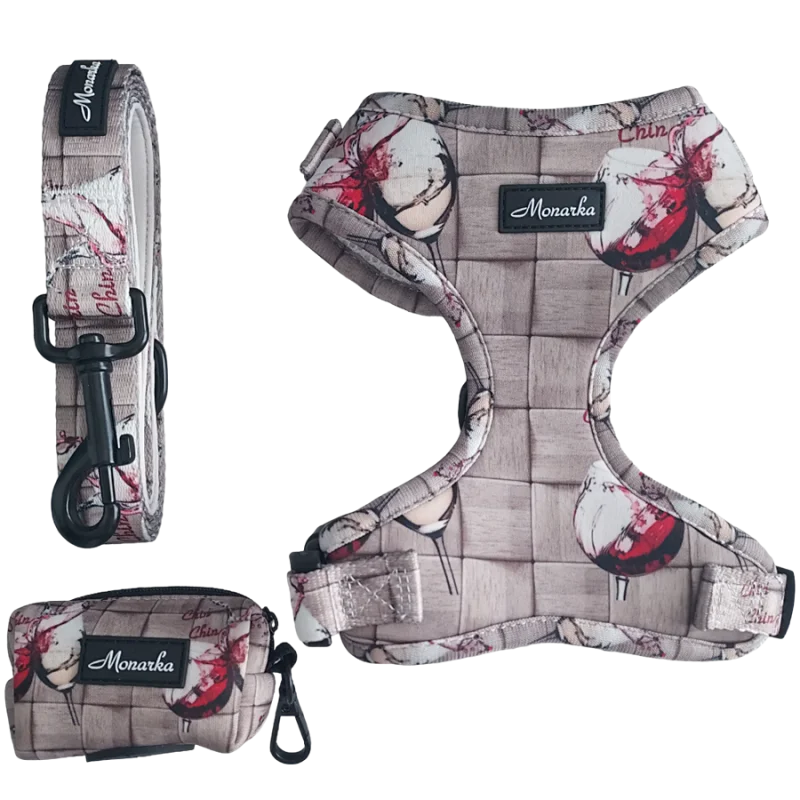 Árnes, correa y porta bolsas para todos los perros cachorros, adultos y mayores (Modelo Chin Chin) Árnes, correa y porta bolsas para todos los perros cachorros, adultos y mayores (Modelo Chin Chin)
