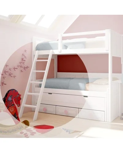 Escalera cama Litera modelo DP, Escalera para Literas y camas superiores, Escalera portátil de Repuesto, Dormitorio, Hogar