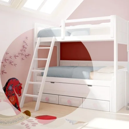 Escalera cama Litera modelo DP, Escalera para Literas y camas superiores, Escalera portátil de Repuesto, Dormitorio, Hogar