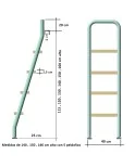 Escalera curva para cama alta o litera modelo DL, Escalera Literas y camas superiores, Escalera portátil, Dormitorio, Hogar. Escalera curva para cama alta o litera modelo DL, Escalera Literas y camas superiores, Escalera portátil, Dormitorio, Hogar.