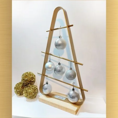 ÁRBOL DE NAVIDAD, Moderno. metálico, Exclusivo. El mejor regalo (incluye bolas decorativas)