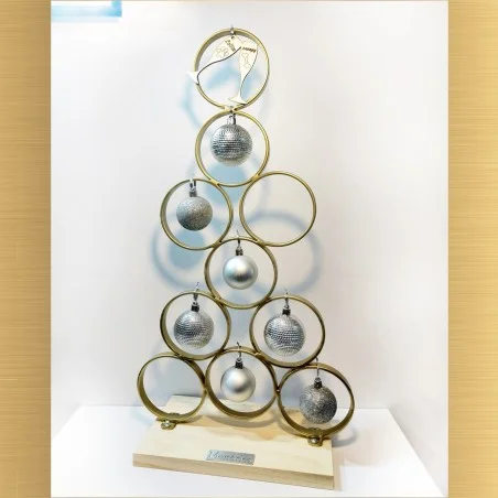 ÁRBOL DE NAVIDAD, Moderno. metálico, Exclusivo. El mejor regalo (incluye bolas decorativas)