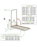 Somier cama abatible vertical, Cama abatible de pared, plegable. Modelo LIVE Somier cama abatible vertical, Cama abatible de pared, plegable. Modelo LIVE