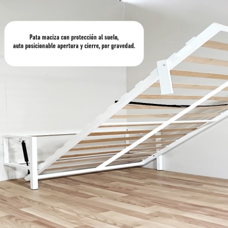 Somier cama abatible vertical, Cama abatible de pared, plegable. Modelo LIVE