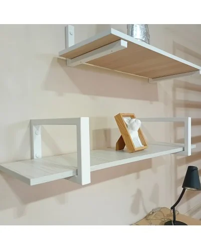 Escuadra Soporte Estantería, Soportes De Pared para Estantes, Soportes En tubo de 30x20 mm, Montaje En Pared