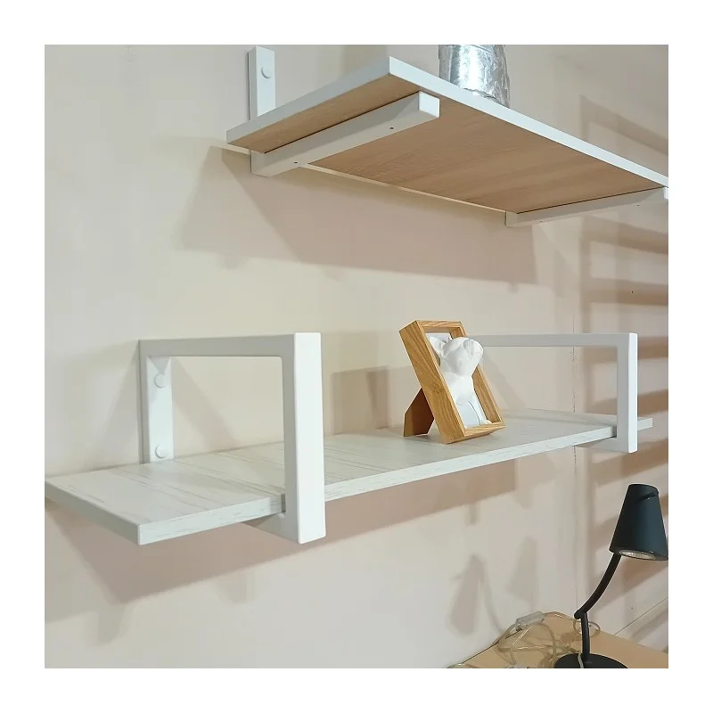Escuadra Soporte Estantería, Soportes De Pared para Estantes, Soportes En tubo de 30x20 mm, Montaje En Pared