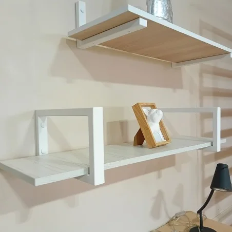Escuadra Soporte Estantería, Soportes De Pared para Estantes, Soportes En tubo de 30x20 mm, Montaje En Pared
