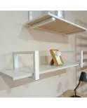 Escuadra Soporte Estantería, Soportes De Pared para Estantes, Soportes En tubo de 30x20 mm, Montaje En Pared