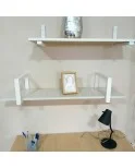 Escuadra Soporte Estantería, Soportes De Pared para Estantes, Soportes En tubo de 30x20 mm, Montaje En Pared