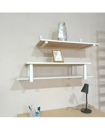 Escuadra Soporte Estantería, Soportes De Pared para Estantes, Soportes En tubo de 30x20 mm, Montaje En Pared