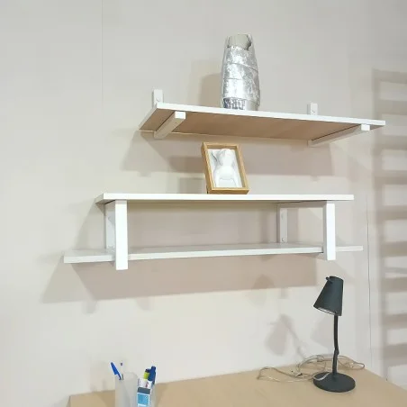 Escuadra Soporte Estantería, Soportes De Pared para Estantes, Soportes En tubo de 30x20 mm, Montaje En Pared
