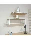 Escuadra Soporte Estantería, Soportes De Pared para Estantes, Soportes En tubo de 30x20 mm, Montaje En Pared