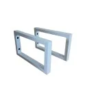 Escuadra Soporte Estantería, Soportes De Pared para Estantes, Soportes En tubo de 30x20 mm, Montaje En Pared