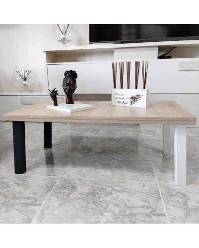 Patas para mesa de centro, Juego 4 unidades, Metálicas, salón comedor, jardín, Modelo LINE