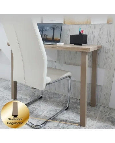 Patas para mesa, Juego 4 unidades, Metálicas, salón comedor, jardín, Modelo LINE/CAFE