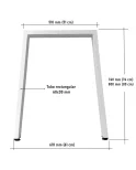 Patas para mesa, Juego 2 unidades, Metálicas, mesas salón comedor, jardín, Modelo JAEN Patas para mesa, Juego 2 unidades, Metálicas, mesas salón comedor, jardín, Modelo JAEN